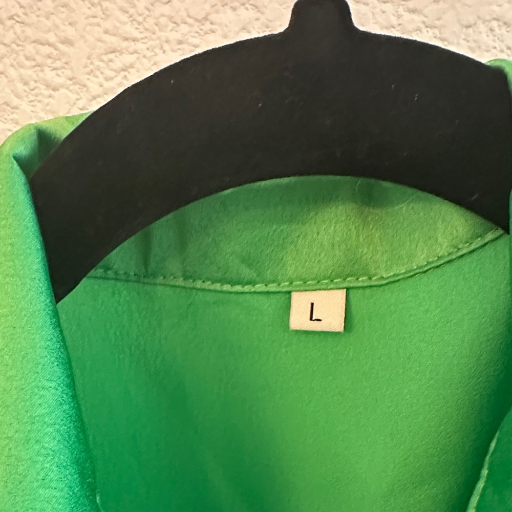 SHEIN Vibrant Green Long Sleeve Dress - Picture 4 of 9